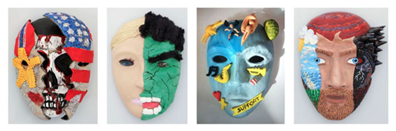 papier-mâché masks 