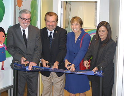 Lisa and John McNichol; 11.22.19 JAF ribbon cutting with donors and dean from Drexel.edu