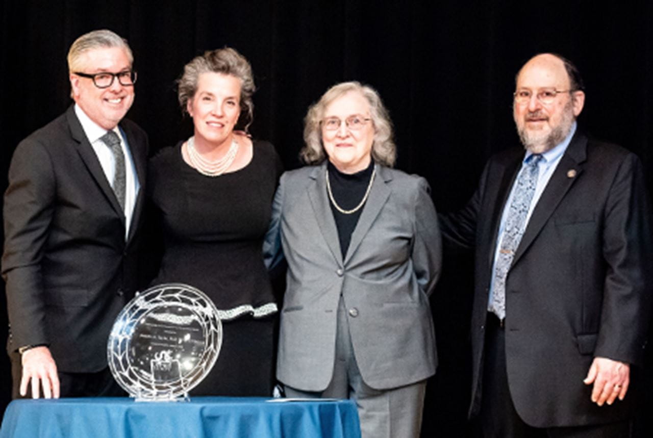 Drexel President John Fry, Jennifer Taylor, and Joanne and Arthur Frank at Taylor
